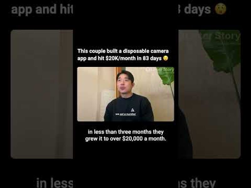 พิสูจน์ความต้องการก่อนสร้าง: แอปกล้องใช้แล้วทิ้งทำเงินใน 83 วัน