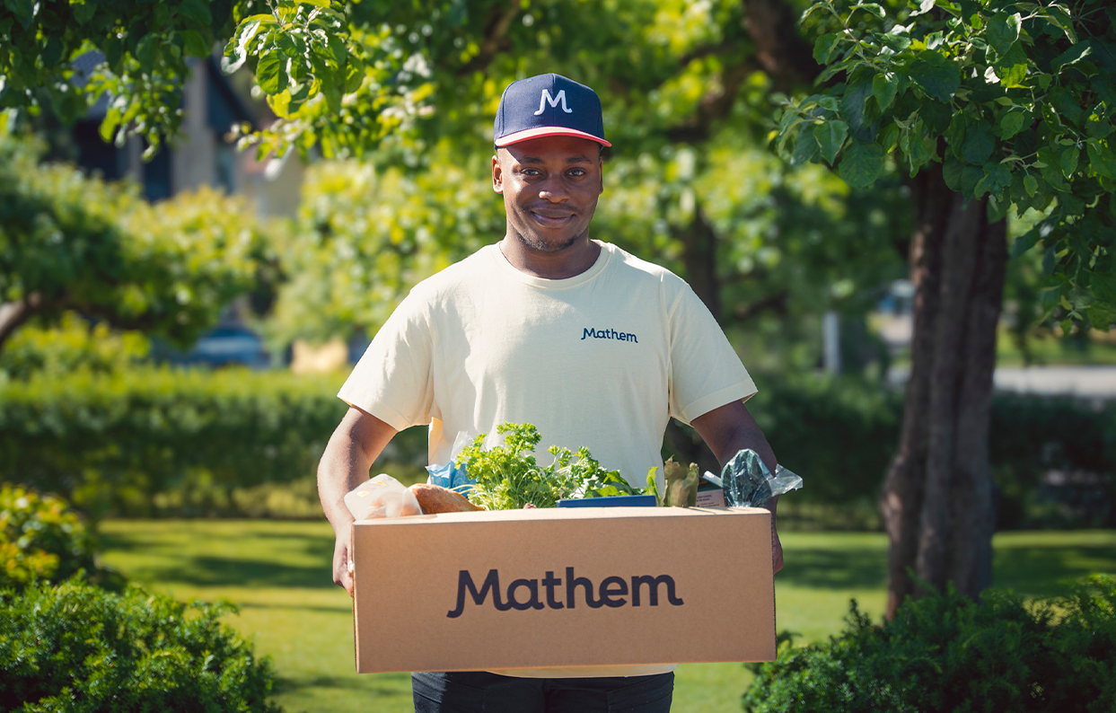 Mathem leverans i låda