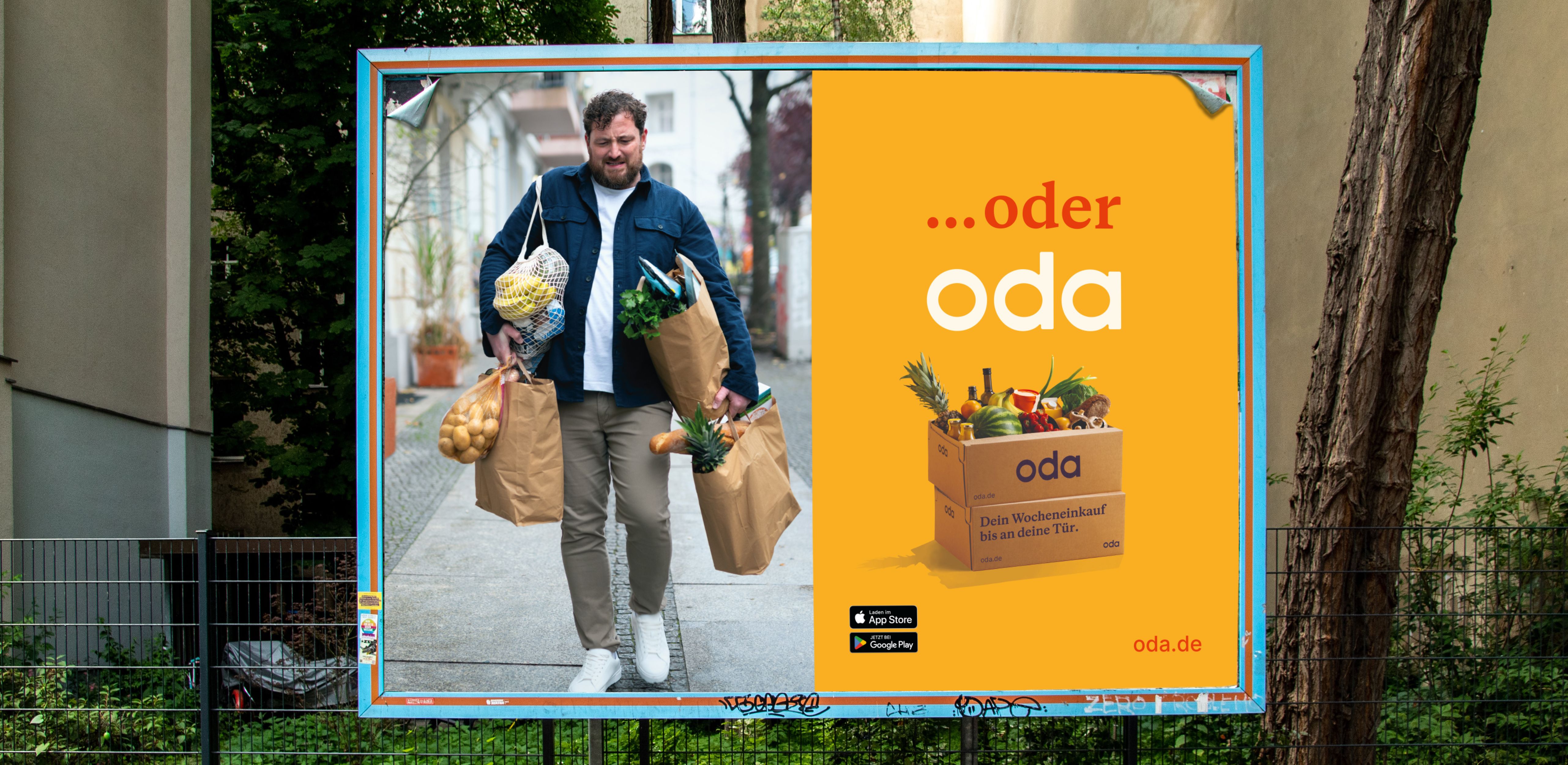 Oda Out-of-Home-Plakat Motiv "Warten"