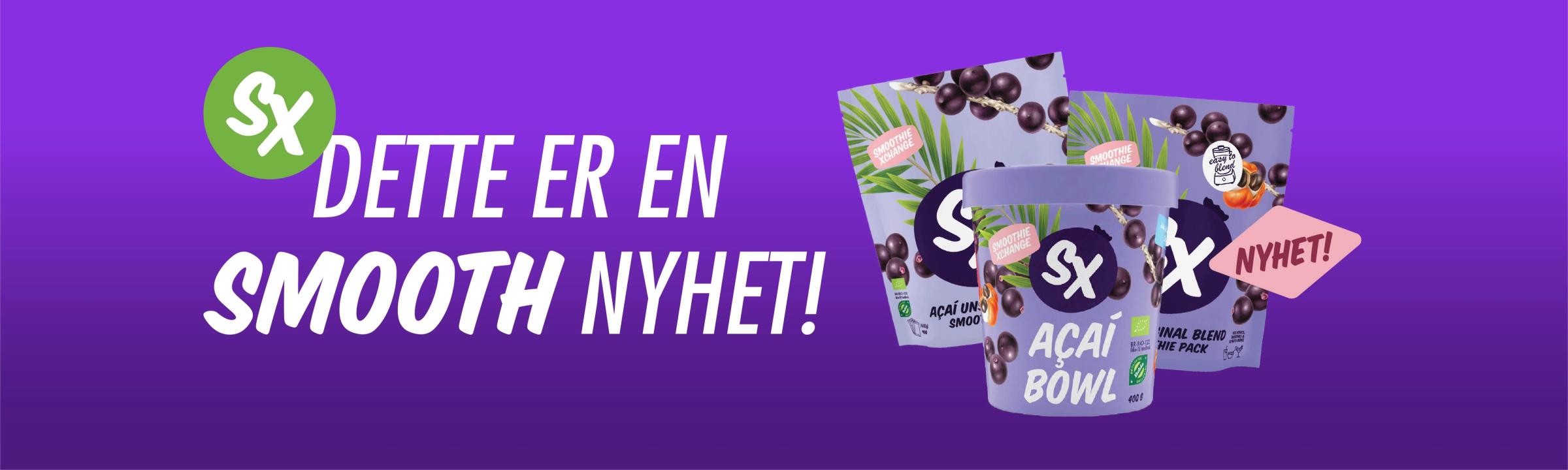 På bildet ser man flere produkter fra SmoothieXchange