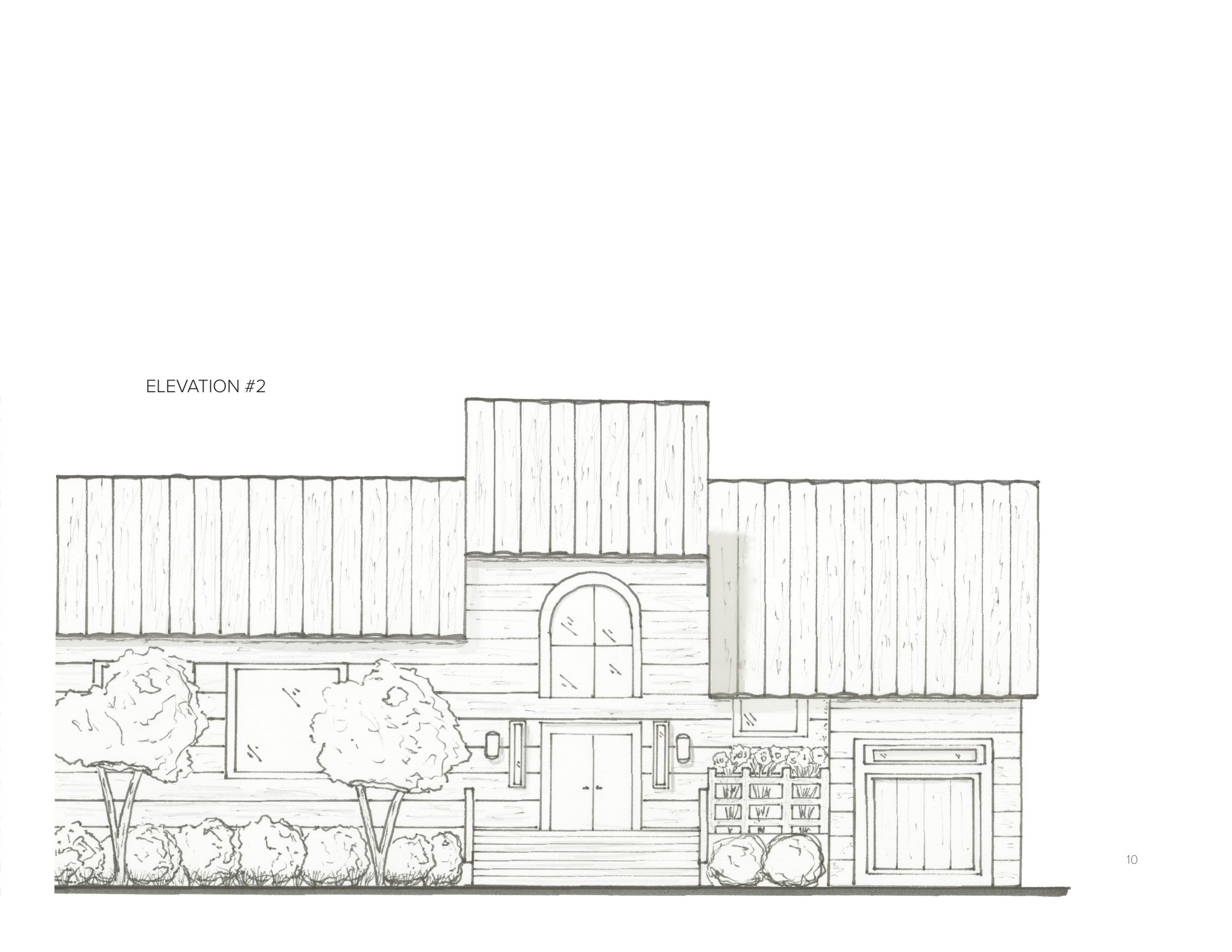 Casa de Castile alternate elevation showing wide horizontal facade composition