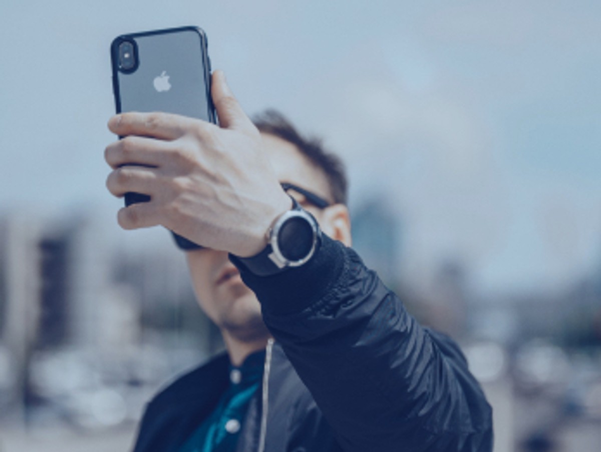 Man taking a selfie photo