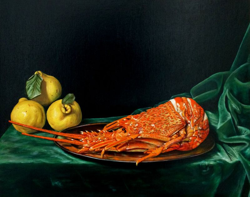 Still Life with Lobster and Quinces