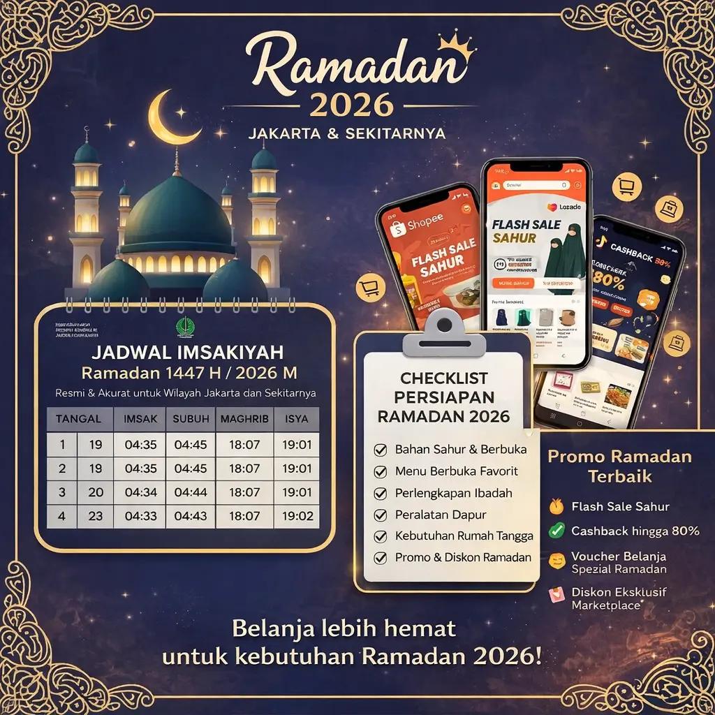 Jadwal Imsakiyah Ramadhan 2026 Lengkap