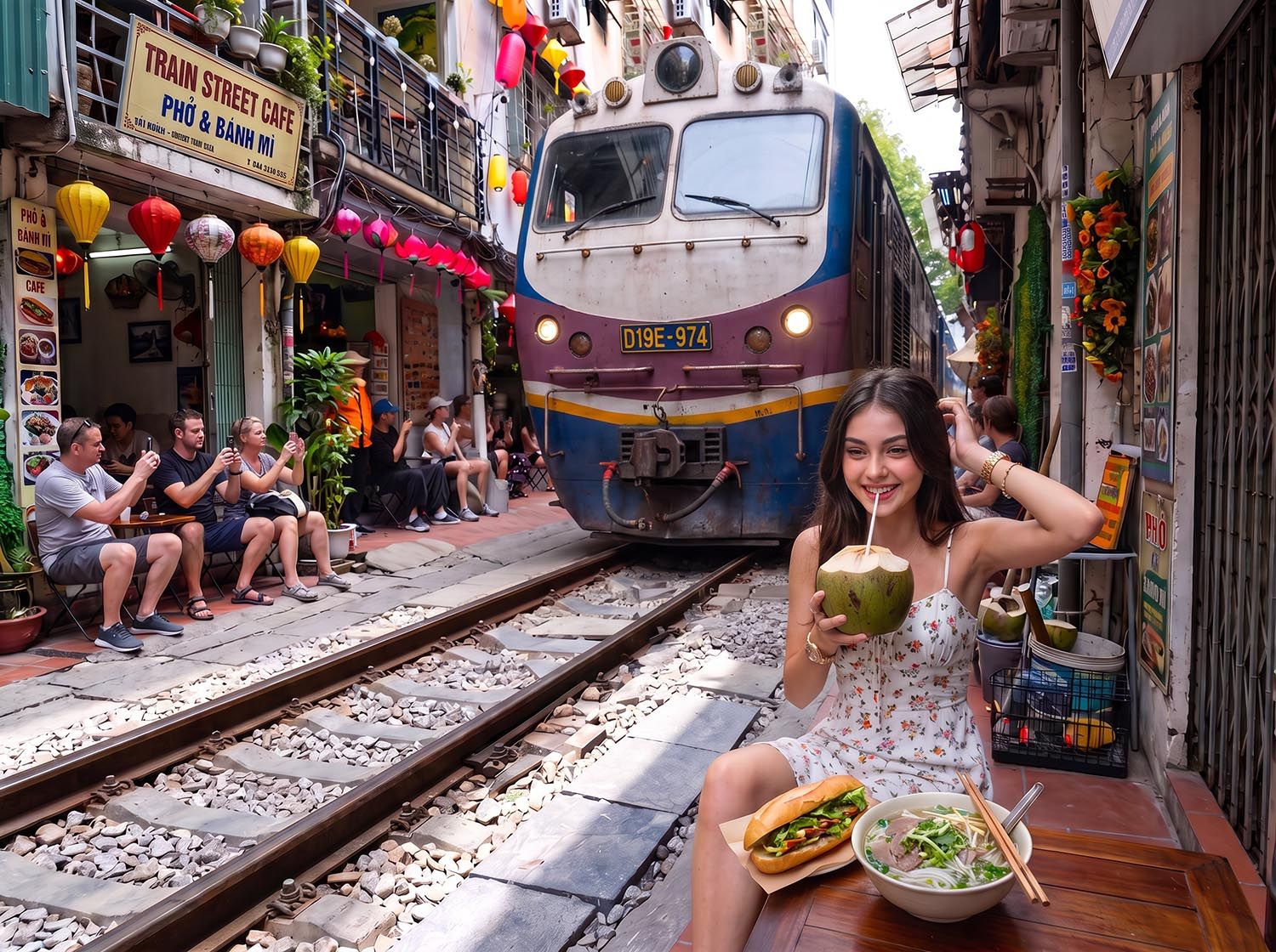 Chill at Train Street - Hanoi Phung Hung Tran Phu - Top 5 Crazy Things to Do in Vietnam - SuperCash