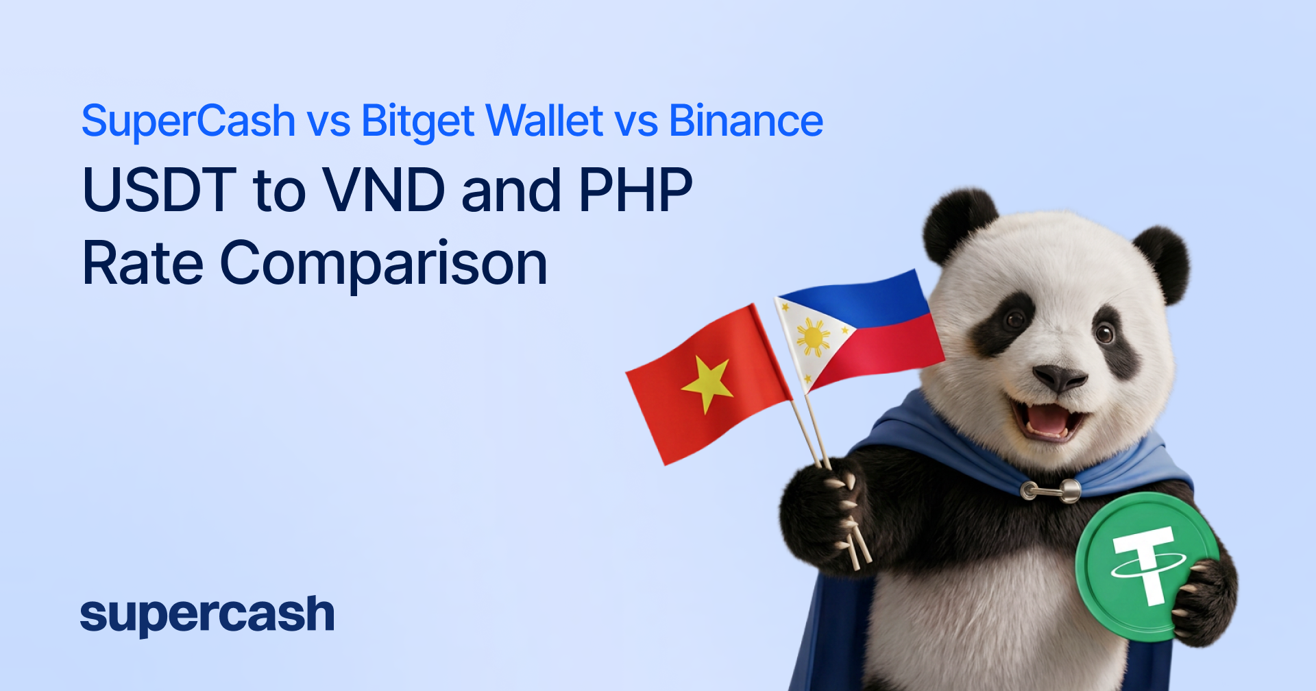 Rate Comparision - SuperCash vs. Bitget Wallet vs. Binance
