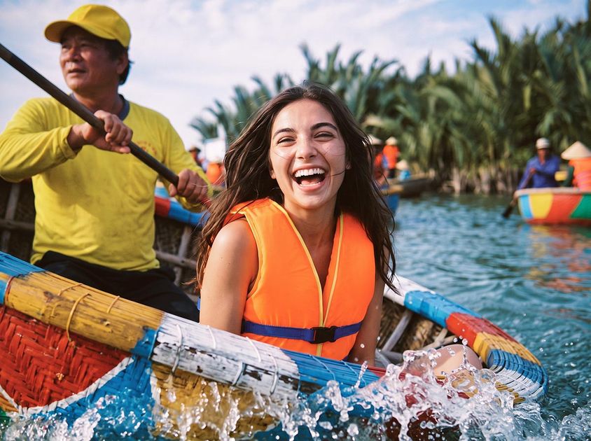 Riding a Basket Boat - Hoi An - Top 5 Crazy Things to Do in Vietnam - SuperCash