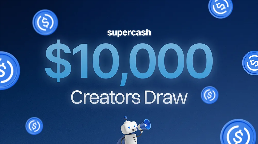 SuperCash $10000 Creators Draw - QR Payment with Crypto