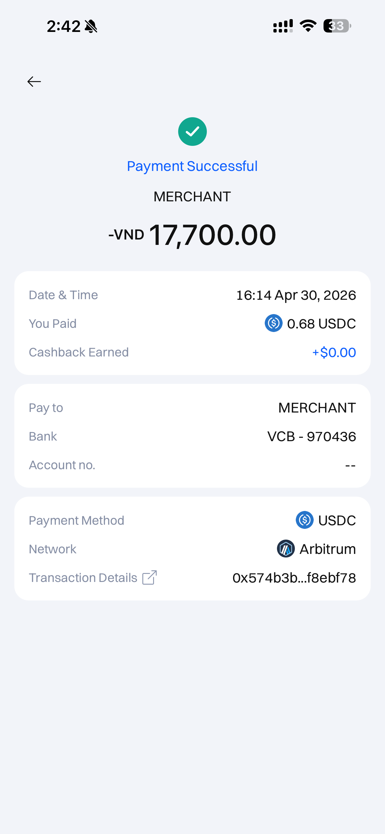SuperCash Transaction Screen - Scan QR & Pay with Crypto, USDC & USDT