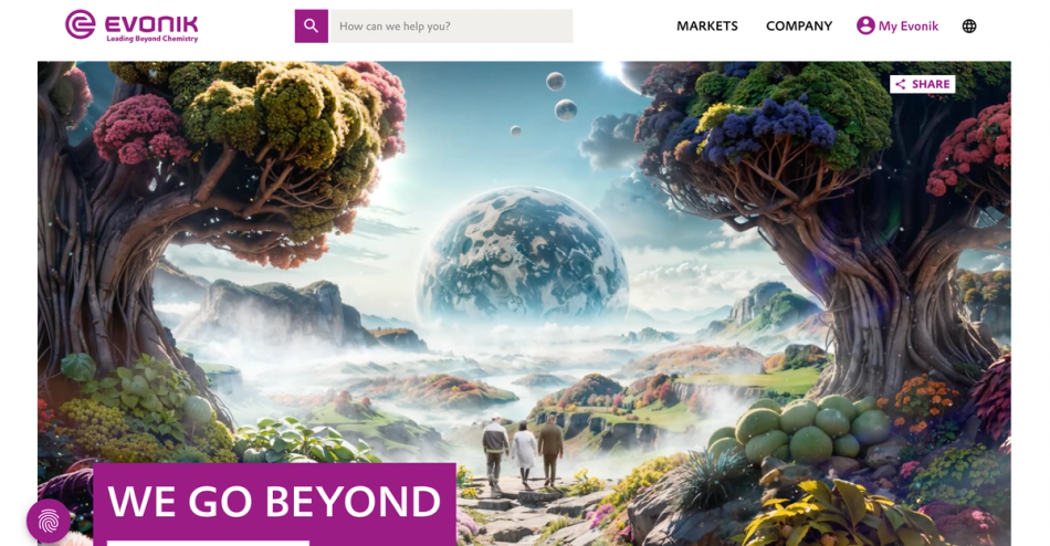 evonik website screenshot