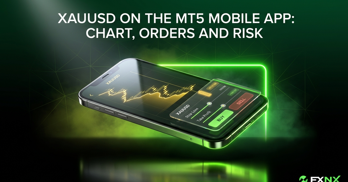 XAUUSD on MT5 Mobile: Chart, Orders & Risk Management | FXNX