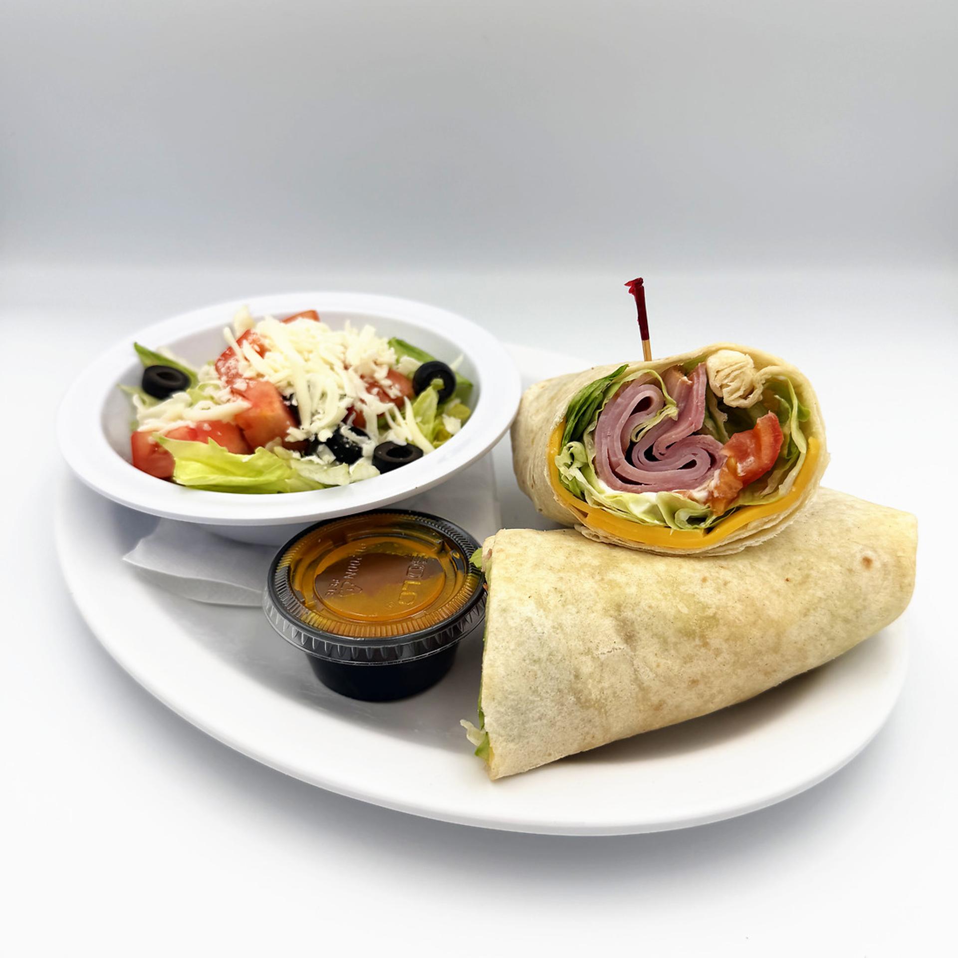 Ham & Swiss Wrap at Andy's Pub