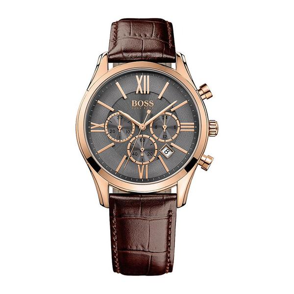 Montre Hugo Boss 1513198 Homme – Chronographe Acier Doré & Cadran Gris Élégant