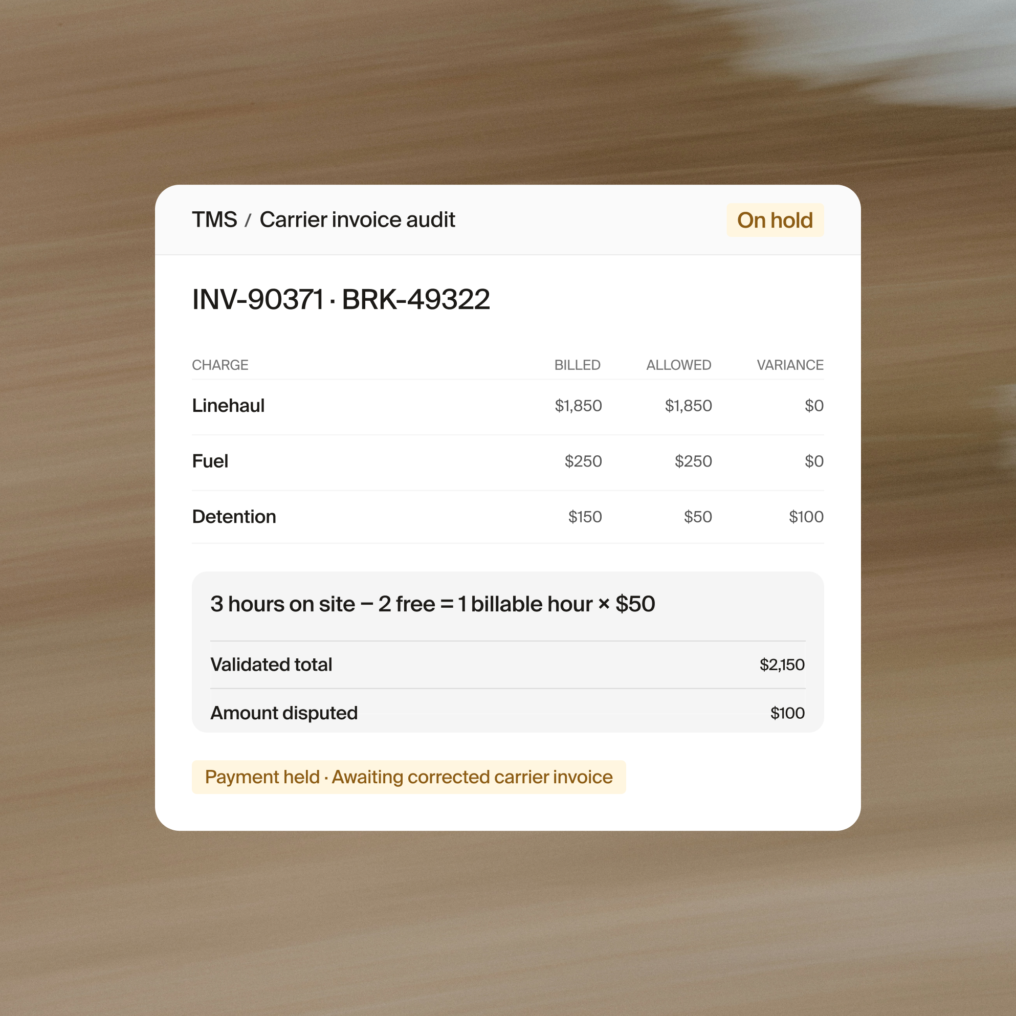 Financial Ops use cases for logistics providers
