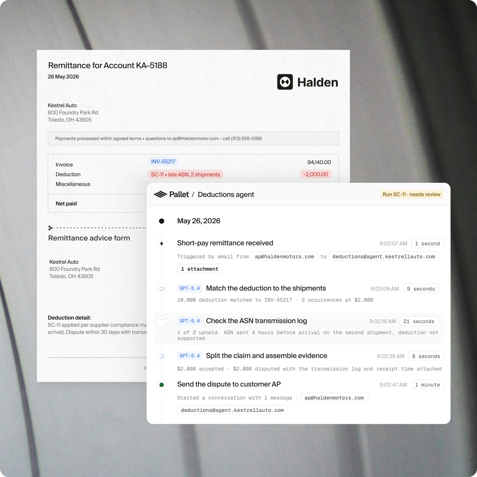 Automotive service & billing automation workflow