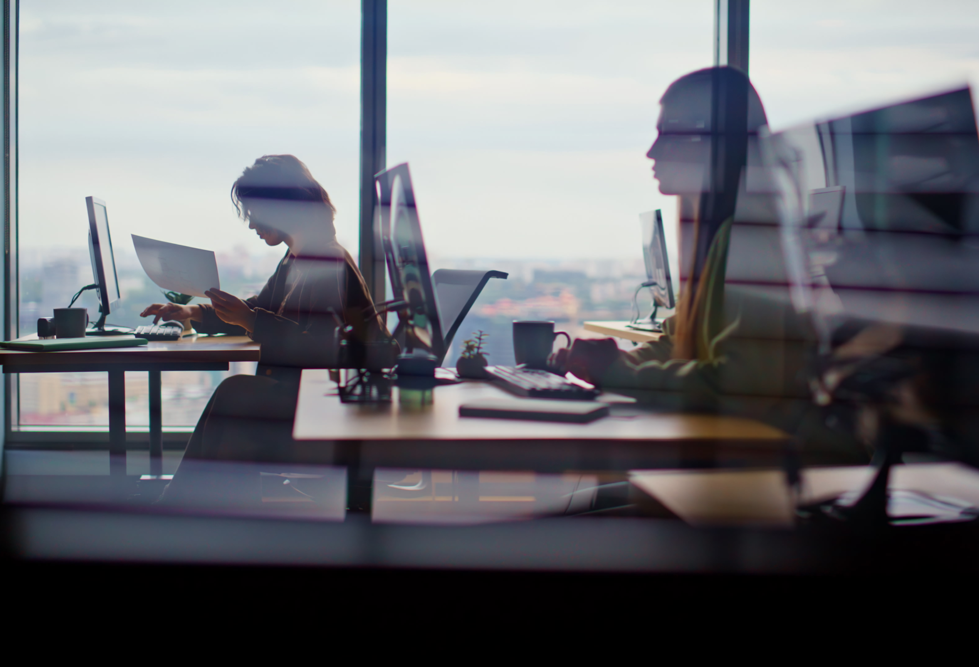 Finance team working in an office