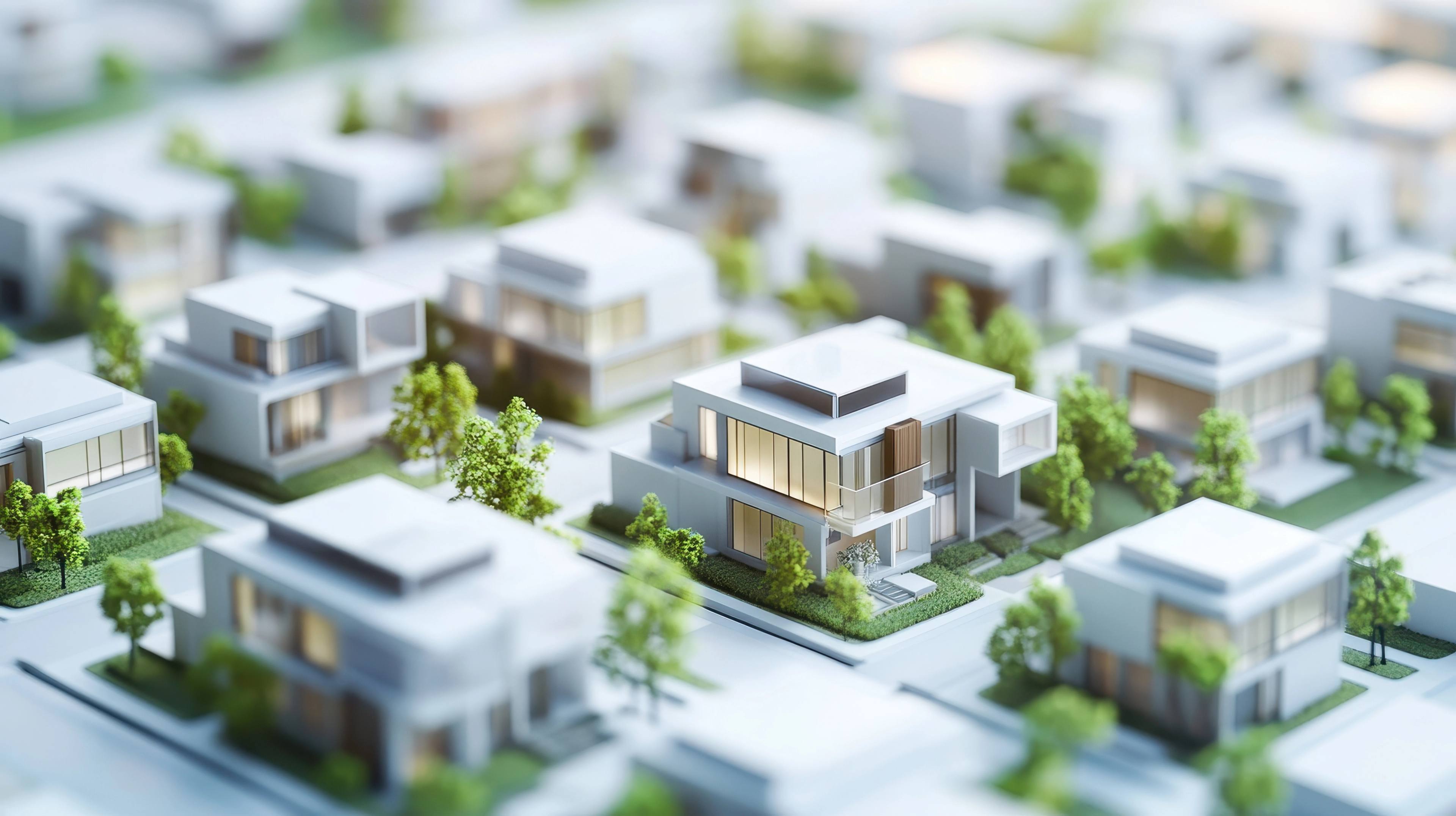 Contemporary residential development showcasing modern homes within a master-planned community.
