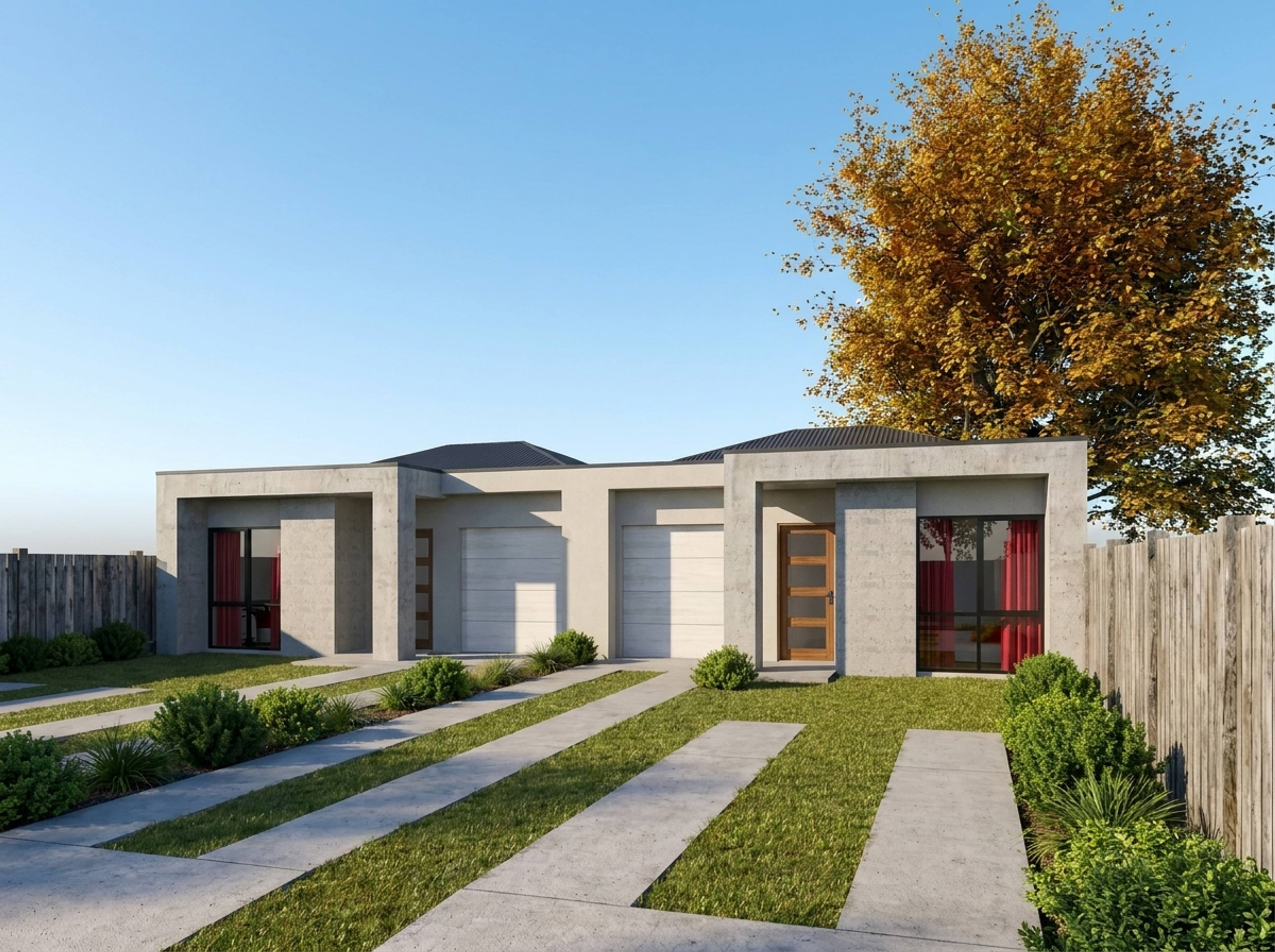 Modbury Heights residential development featuring a modern Torrens Title semi-detached dwelling.