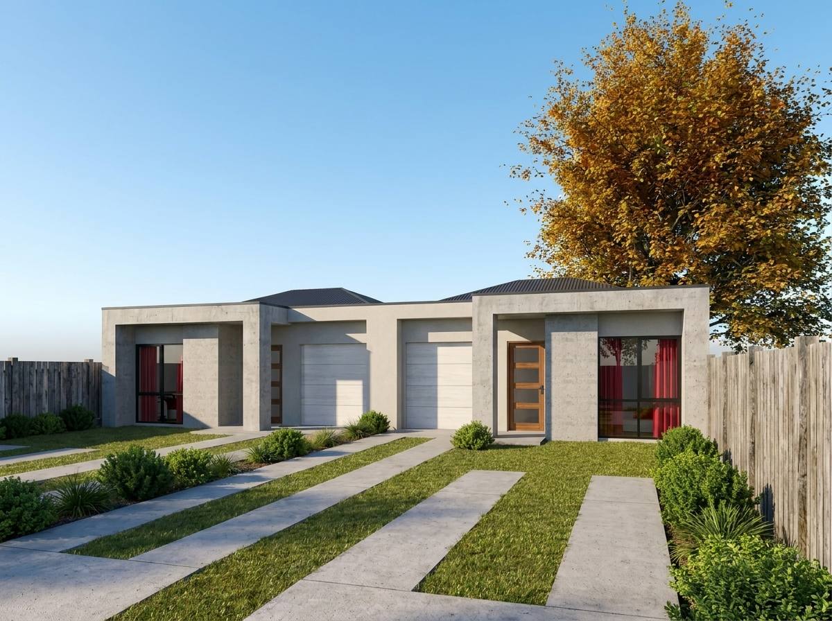Modbury Heights residential development featuring a modern Torrens Title semi-detached dwelling.