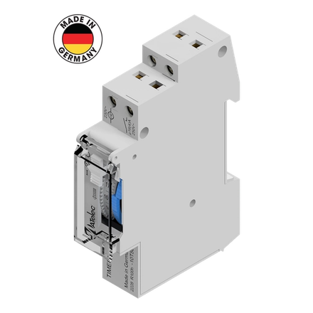 16A 24hr Analogue DIN Rail Time Switch with Battery Back-up