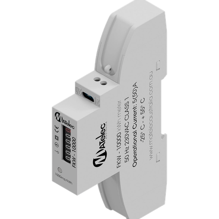 1ph 50A Slimline DIN Kilowatt Hour Meter