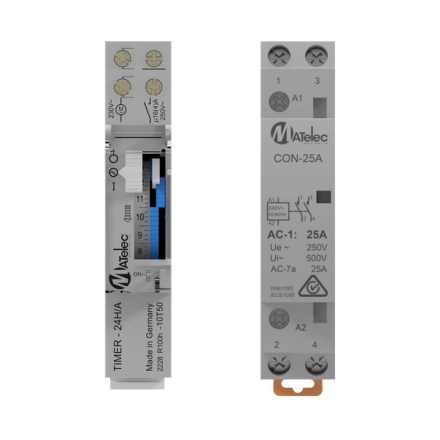 Hot Water Bundle - 24hr Analogue Time Switch & 25A 2NO Modular Contactor