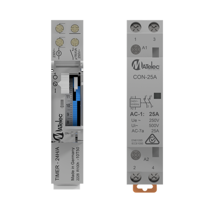 Hot Water Bundle - 24hr Analogue Time Switch & 25A 2NO Modular Contactor