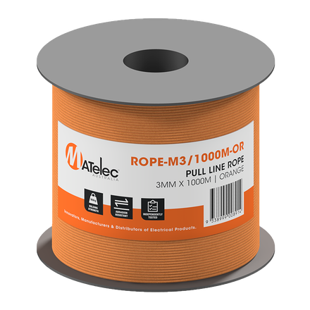 3mm 1000m Orange Pull-line Rope