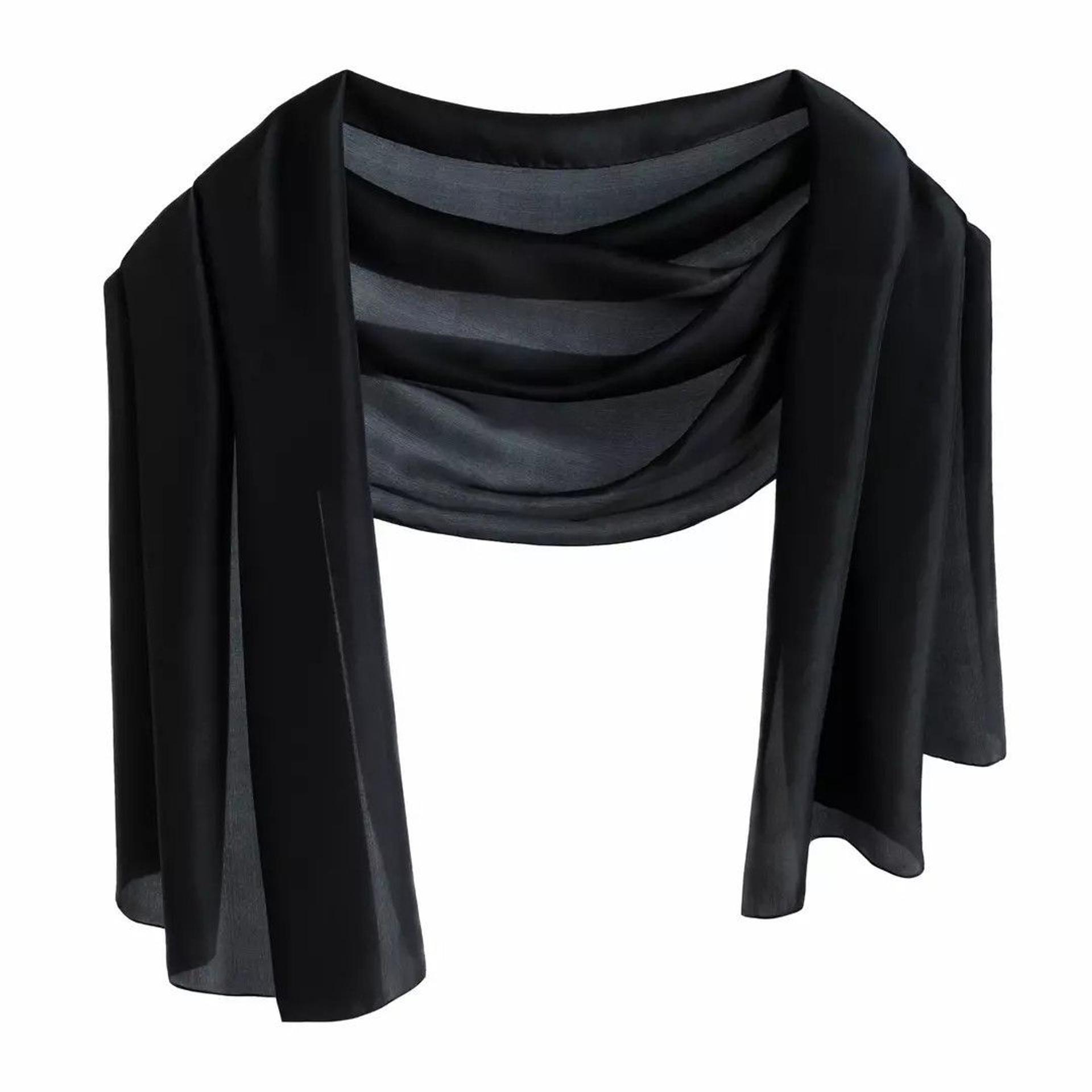 Chiffon Shawl - Black