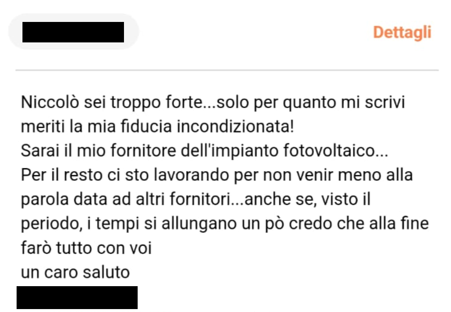 La risposta alla newsletter di un cliente divertito da quello che legge ogni settimana