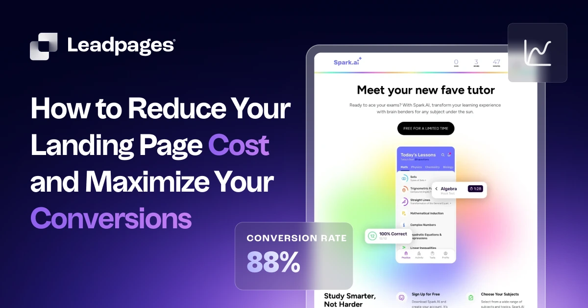 Using Design Builders and Frameworks to Reduce Landing Page Costs