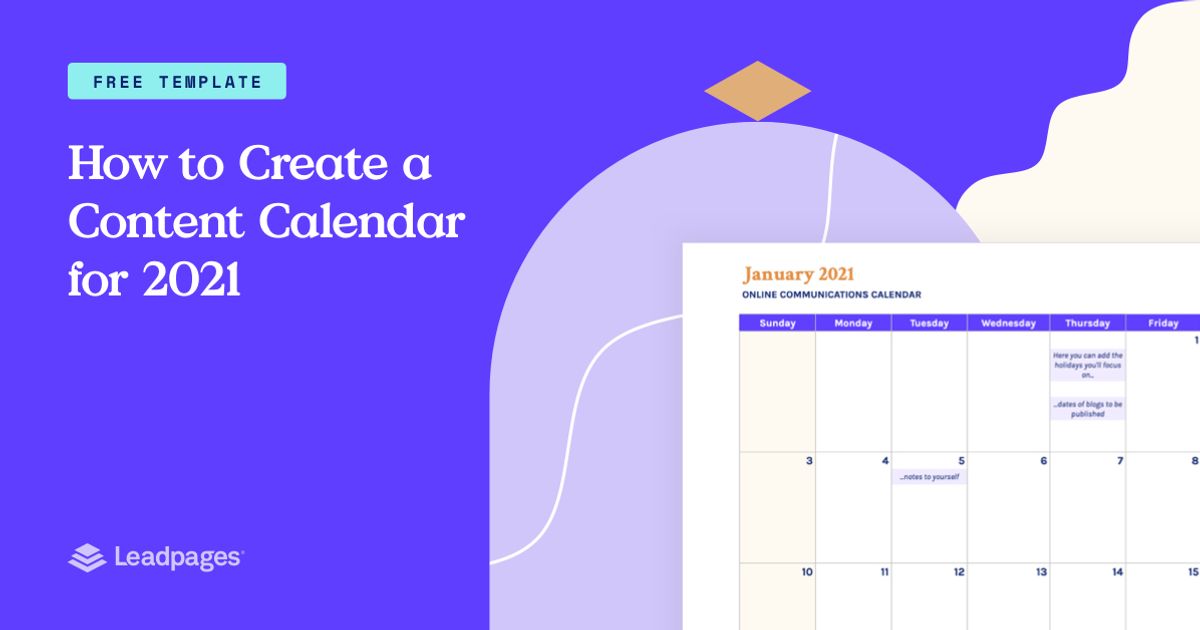6 Tips For Creating a Content Calendar (  Free Template )