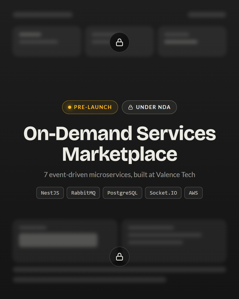 On-demand services marketplace cover: pre-launch, under NDA