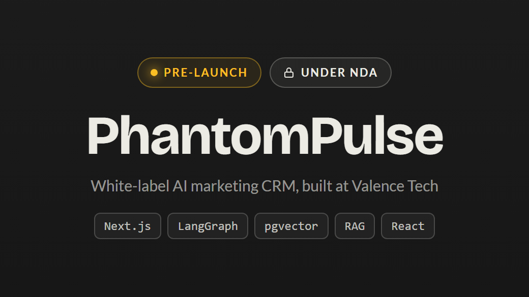 PhantomPulse cover: pre-launch, under NDA
