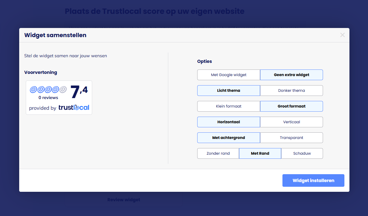 Stap 2: Pas de widget(s) naar wens aan