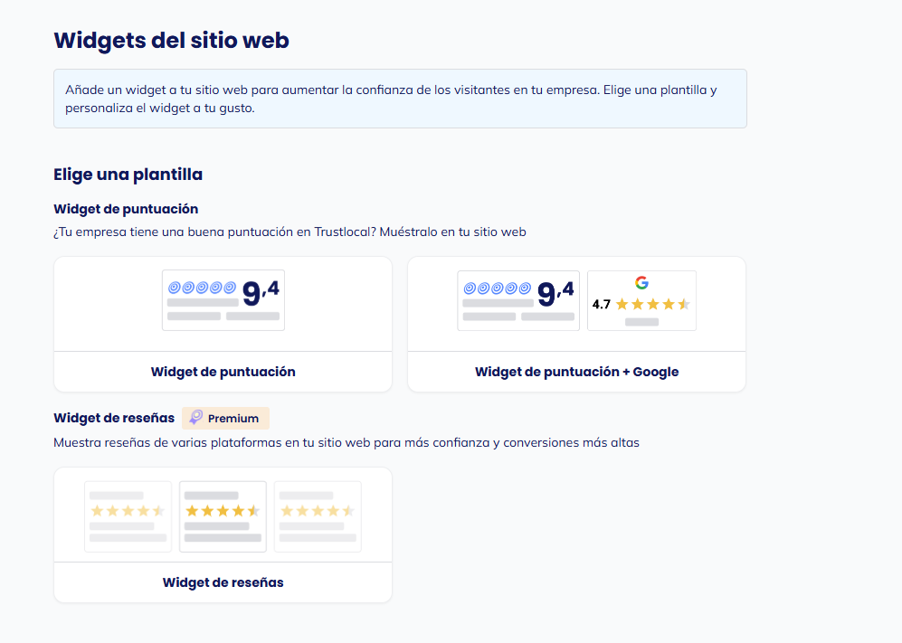 Paso 1 - Elige el widget