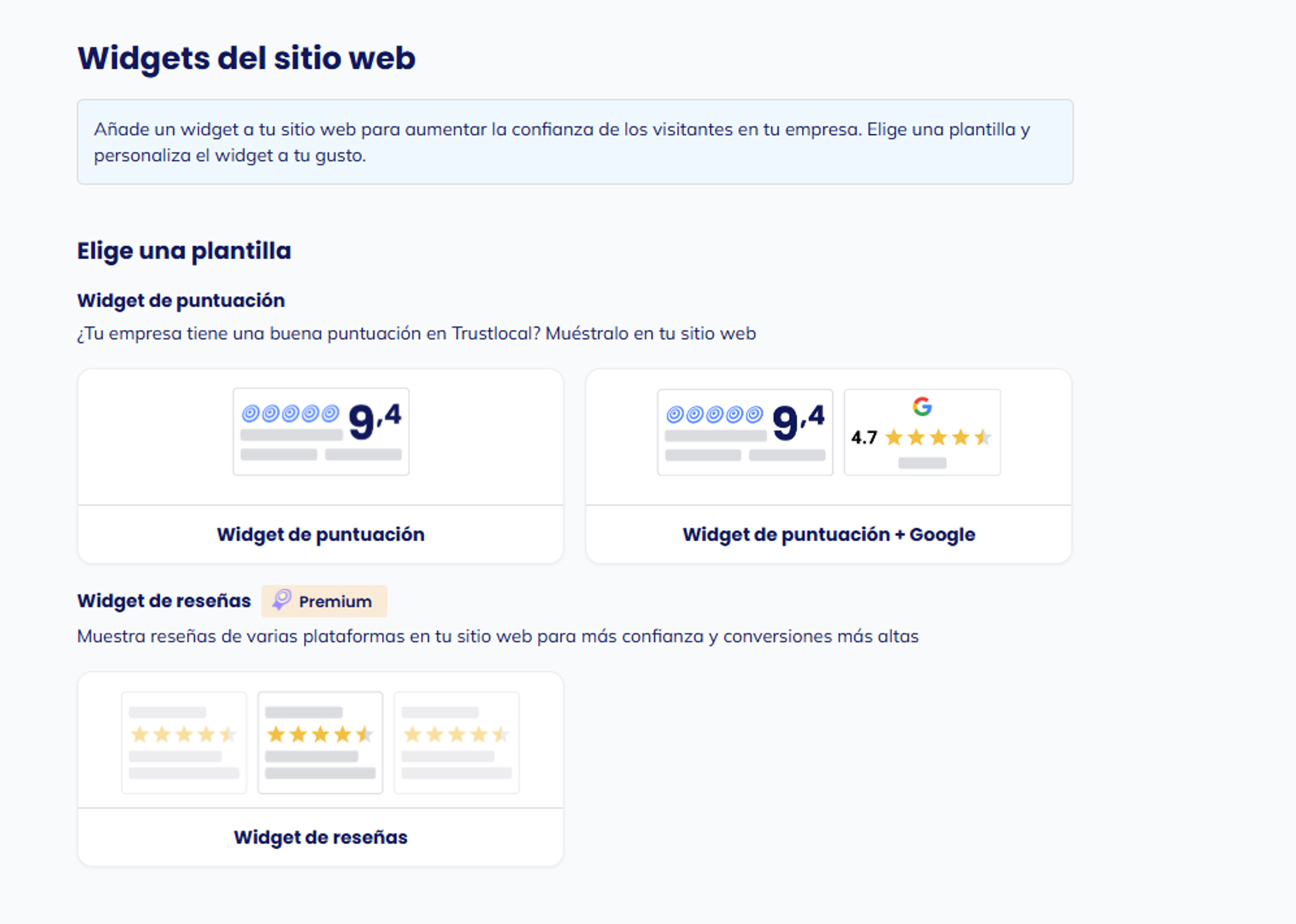 Paso 1 - Elige el widget