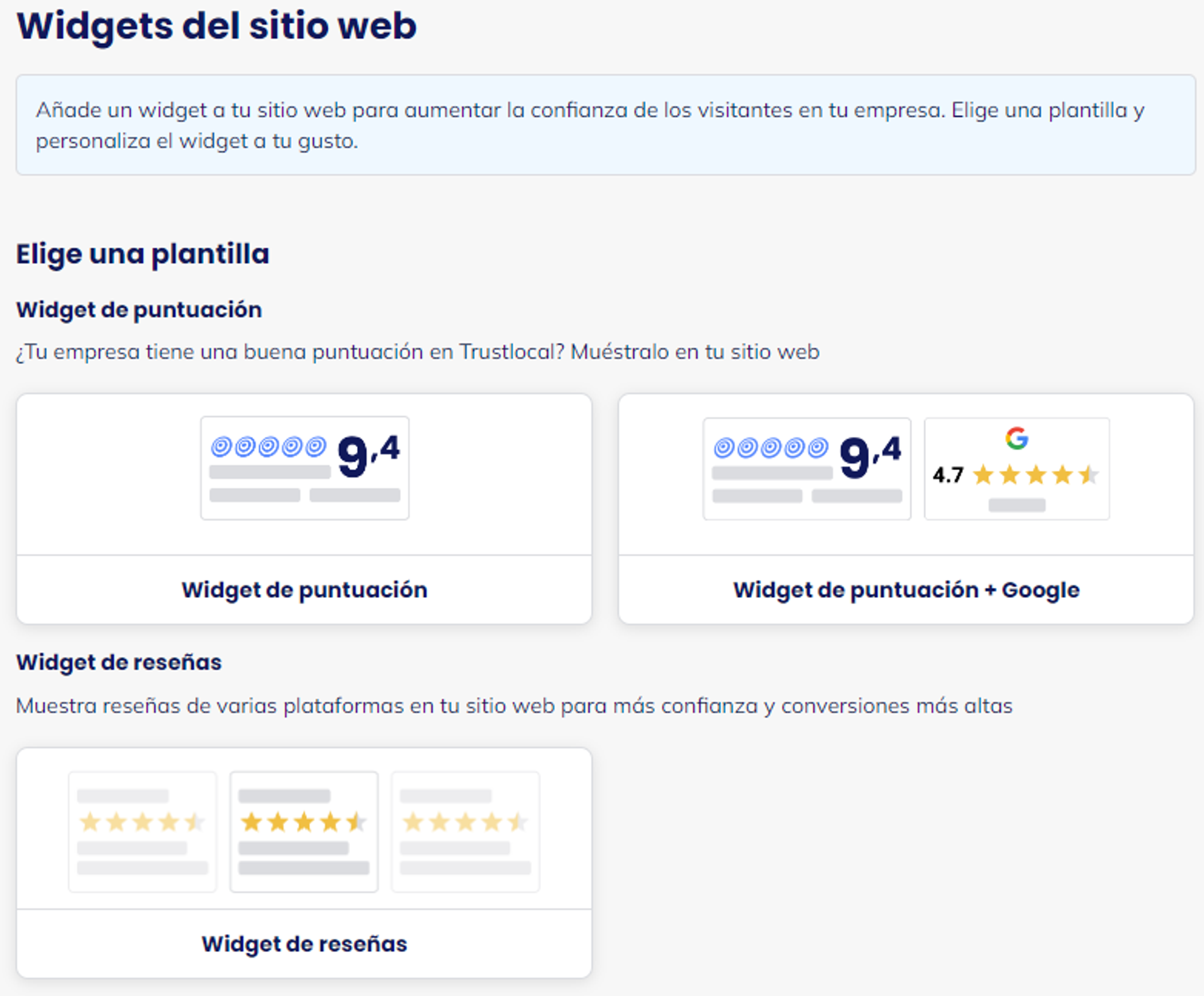 ¿Cómo colocar los widgets de Trustlocal en tu sitio web de Wix?