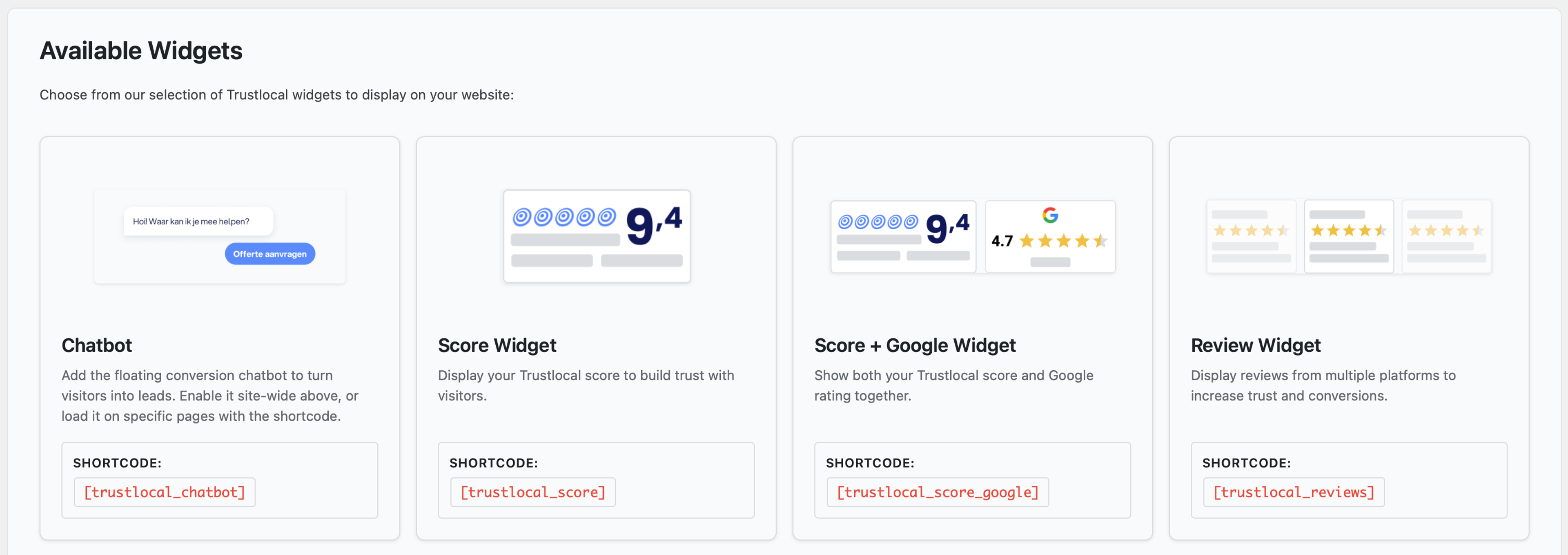 Schritt 6.1: Widgets auswählen