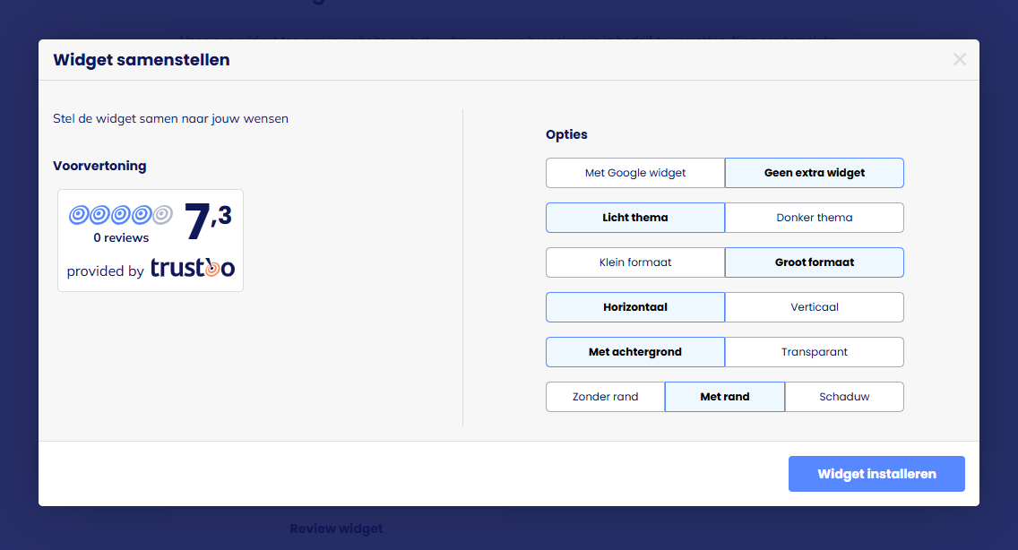 Stap 2: Pas de widget(s) naar wens aan