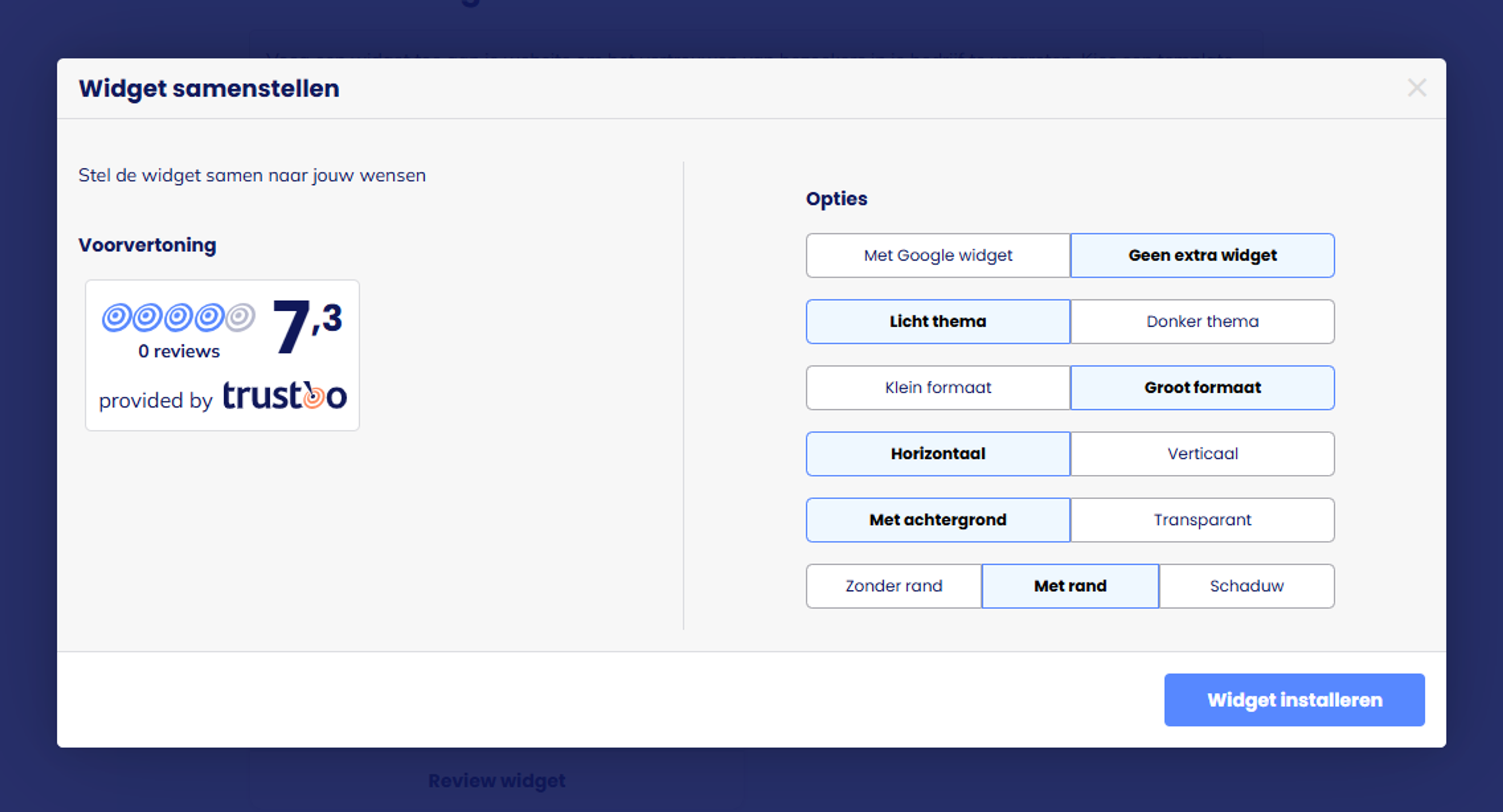 Stap 2: Pas de widget(s) naar wens aan