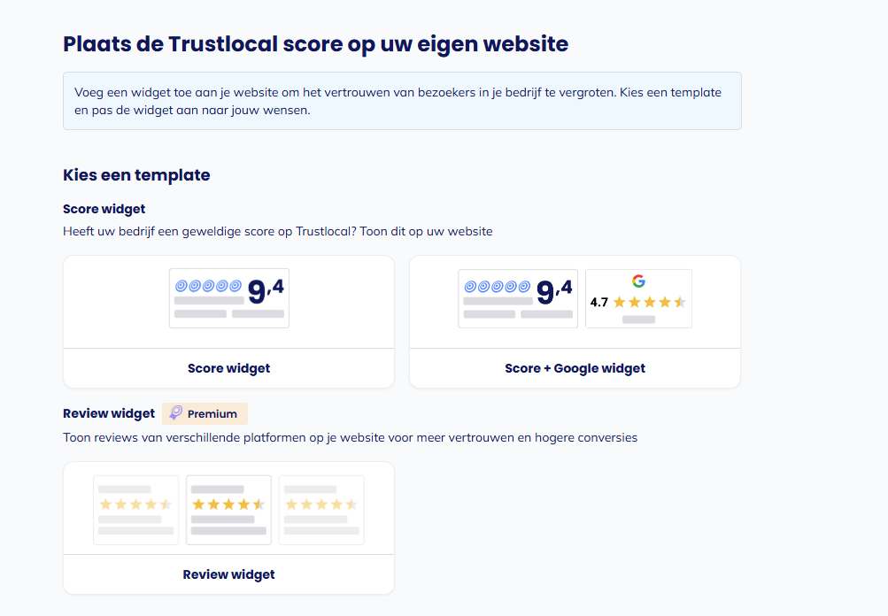 Stap 1: Kies welke widget(s) u wilt