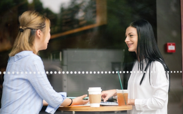 Two women meet