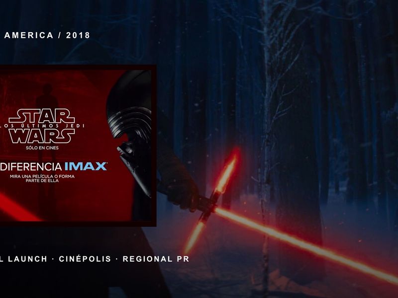Star Wars in IMAX Latin America campaign featuring Kylo Ren