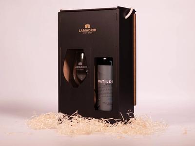 Estuche de Vino con Copa LAMADRID