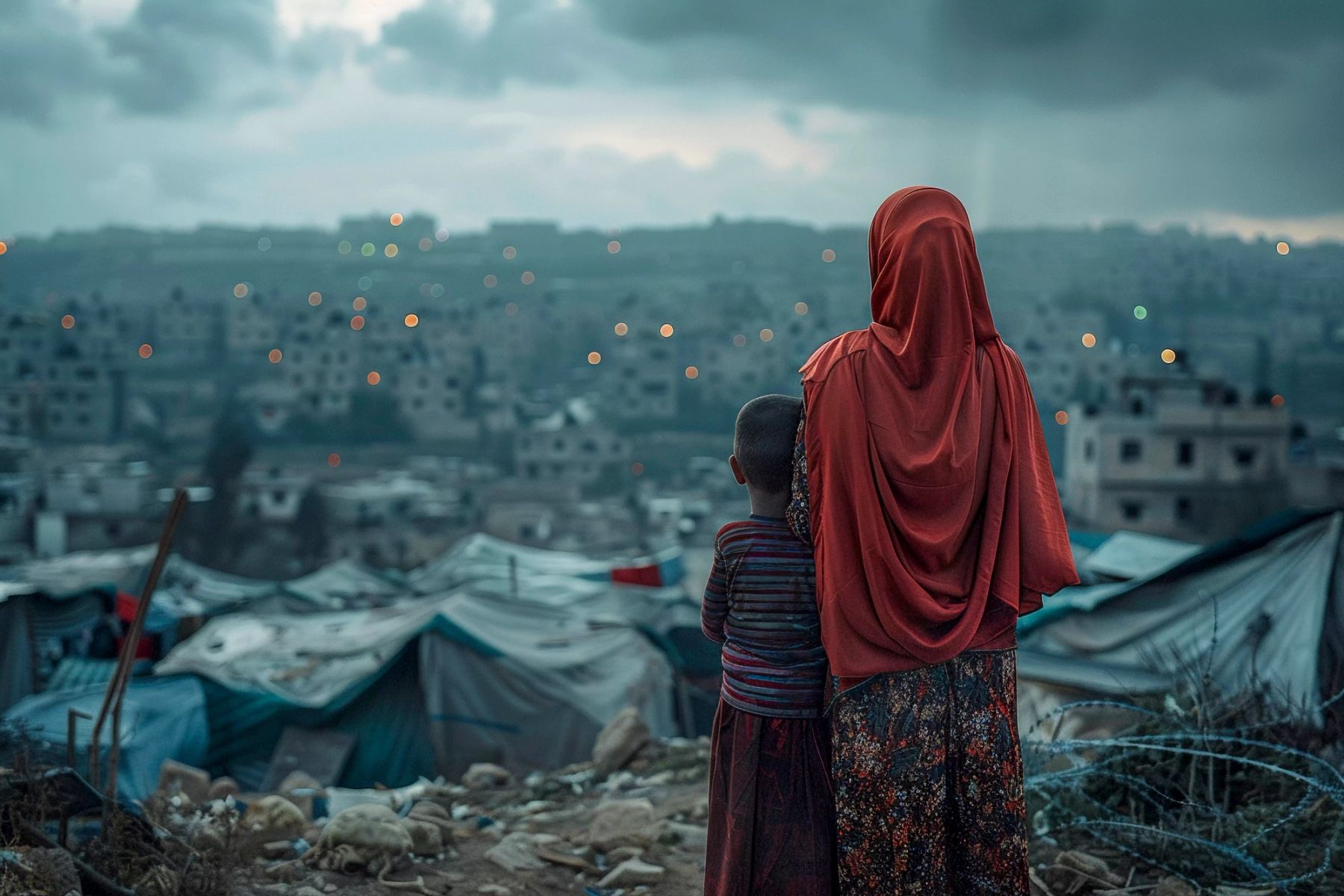 Photorealistic refugee camp