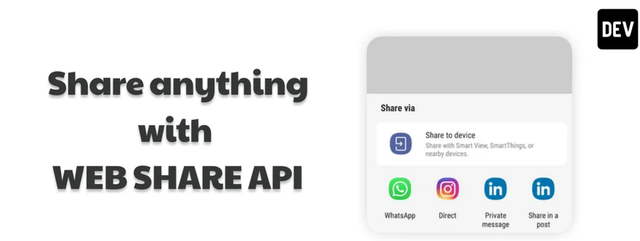 Share Anything with native share options in Html & JavaScript