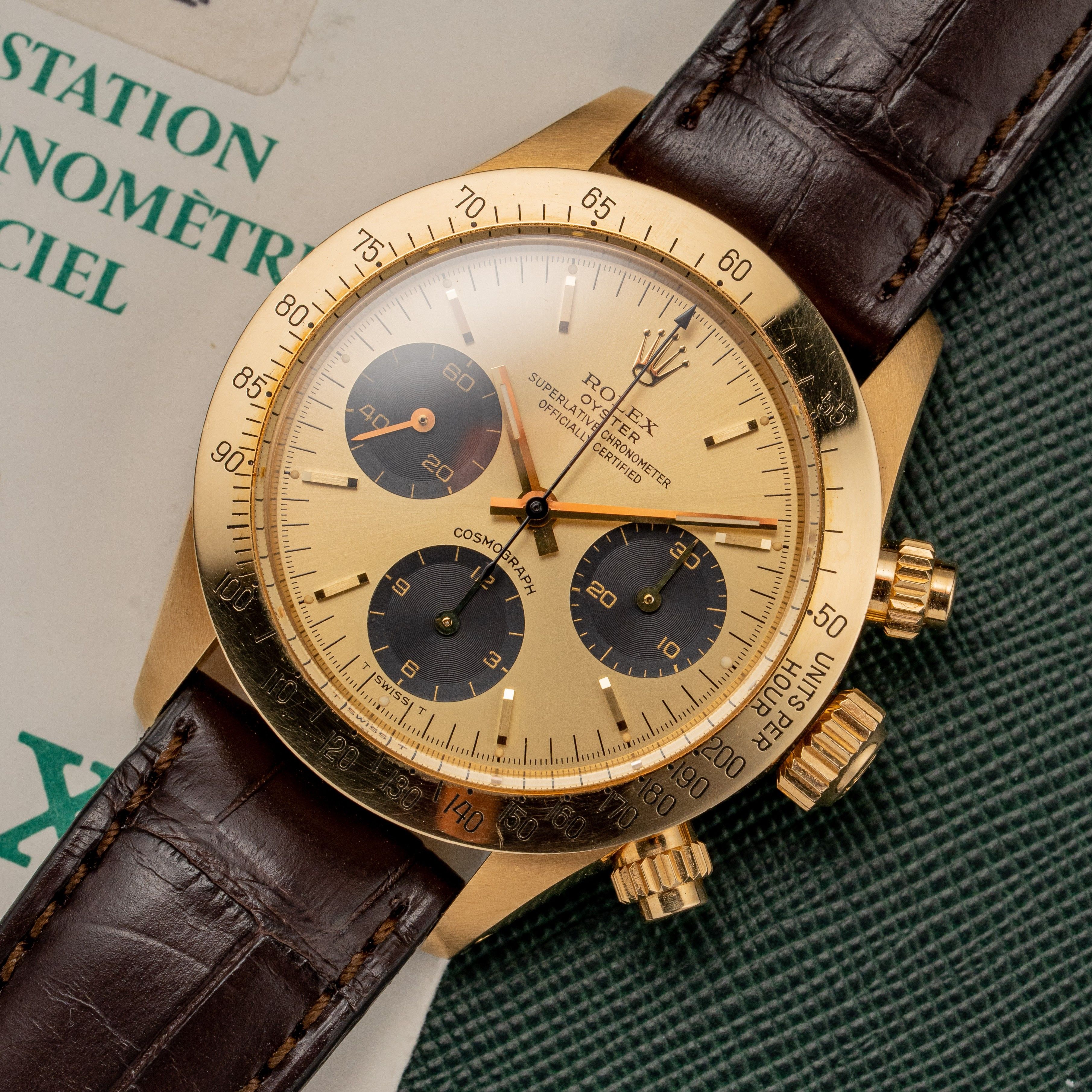 Rolex daytona clearance 6265 gold