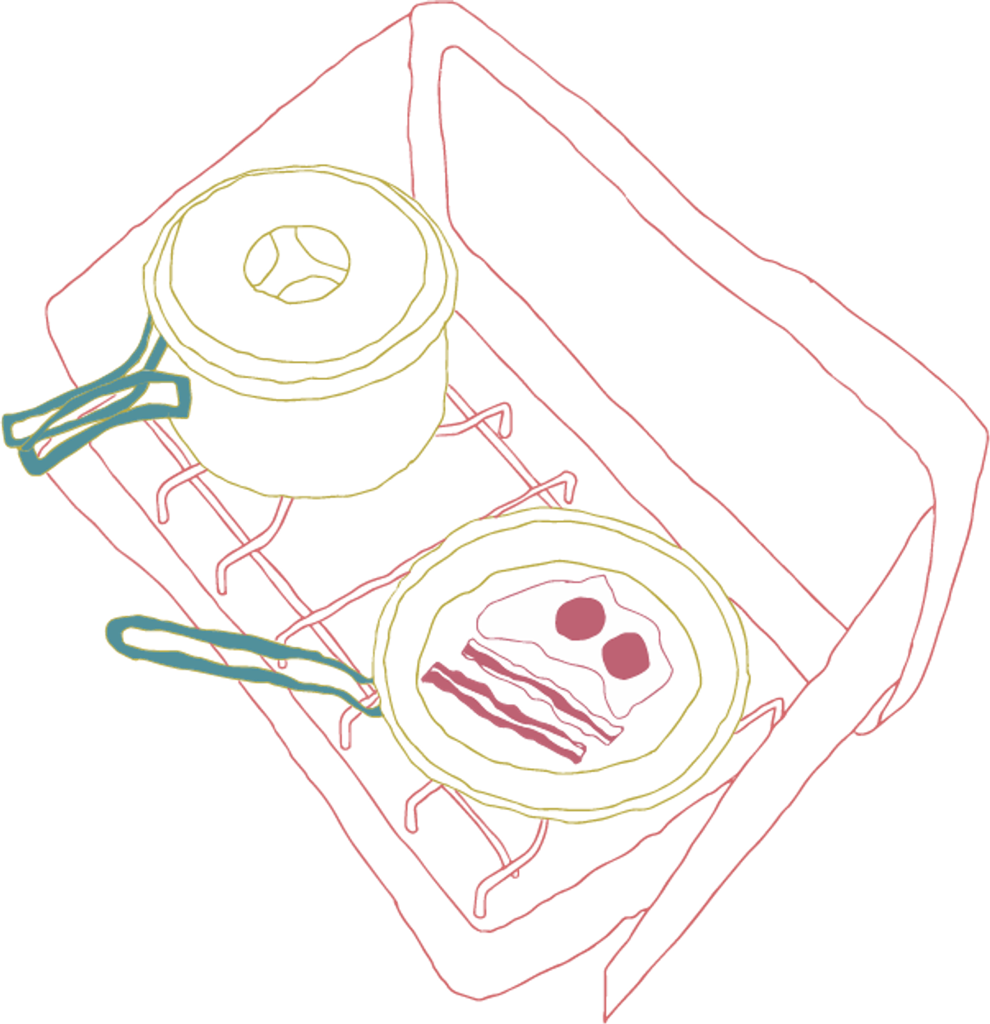 Cooking Camping Illustration