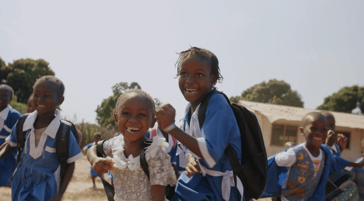 Children running